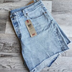 Levi’s 501 Shorts Womens 20W High Rise Button Fly Cutoff Denim NWT